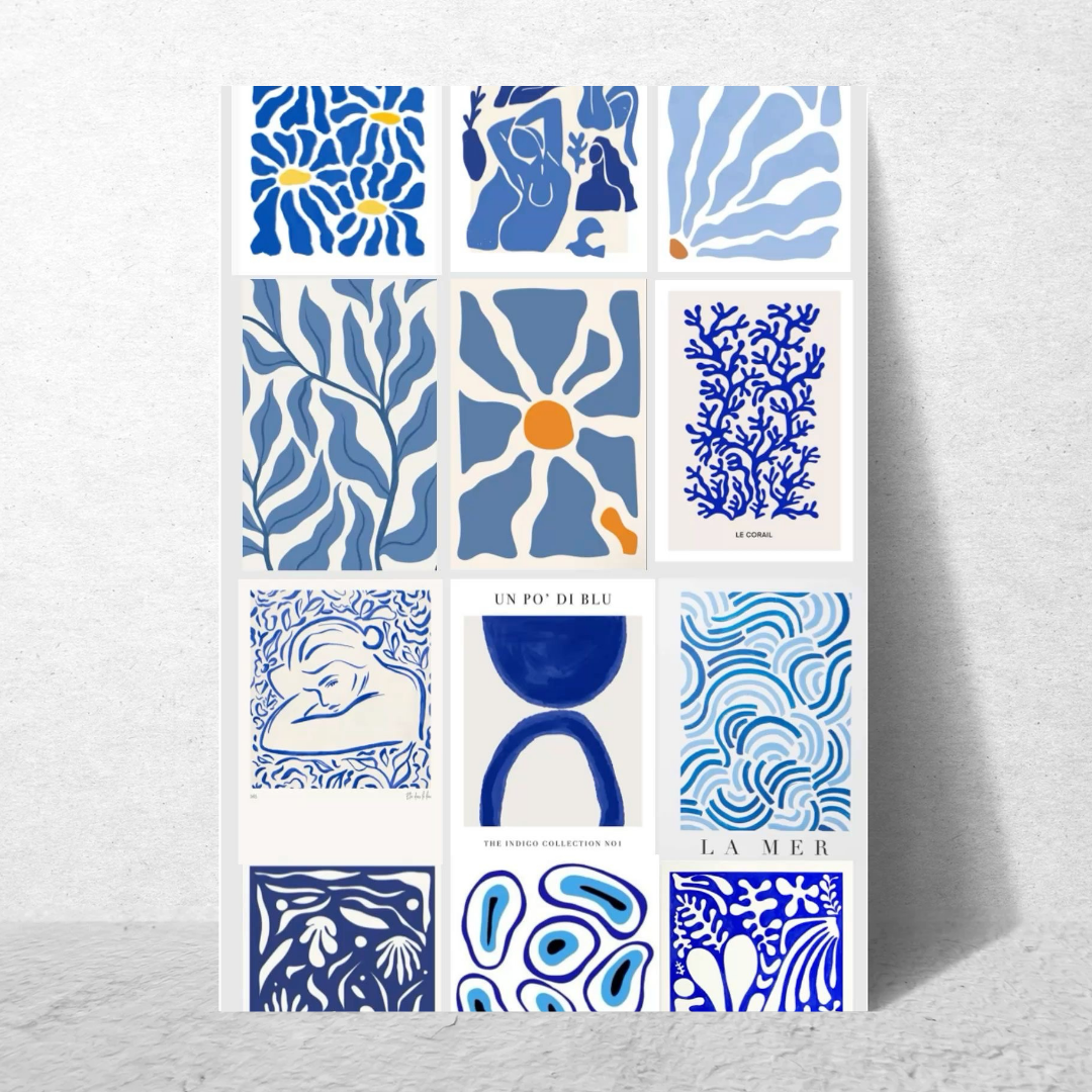 "Indigo Dreams" Moodboard Poster