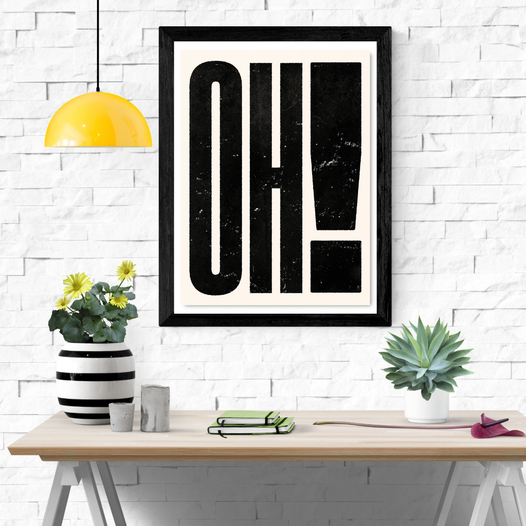 "Oh" – Minimal Aesthetic Wall Art